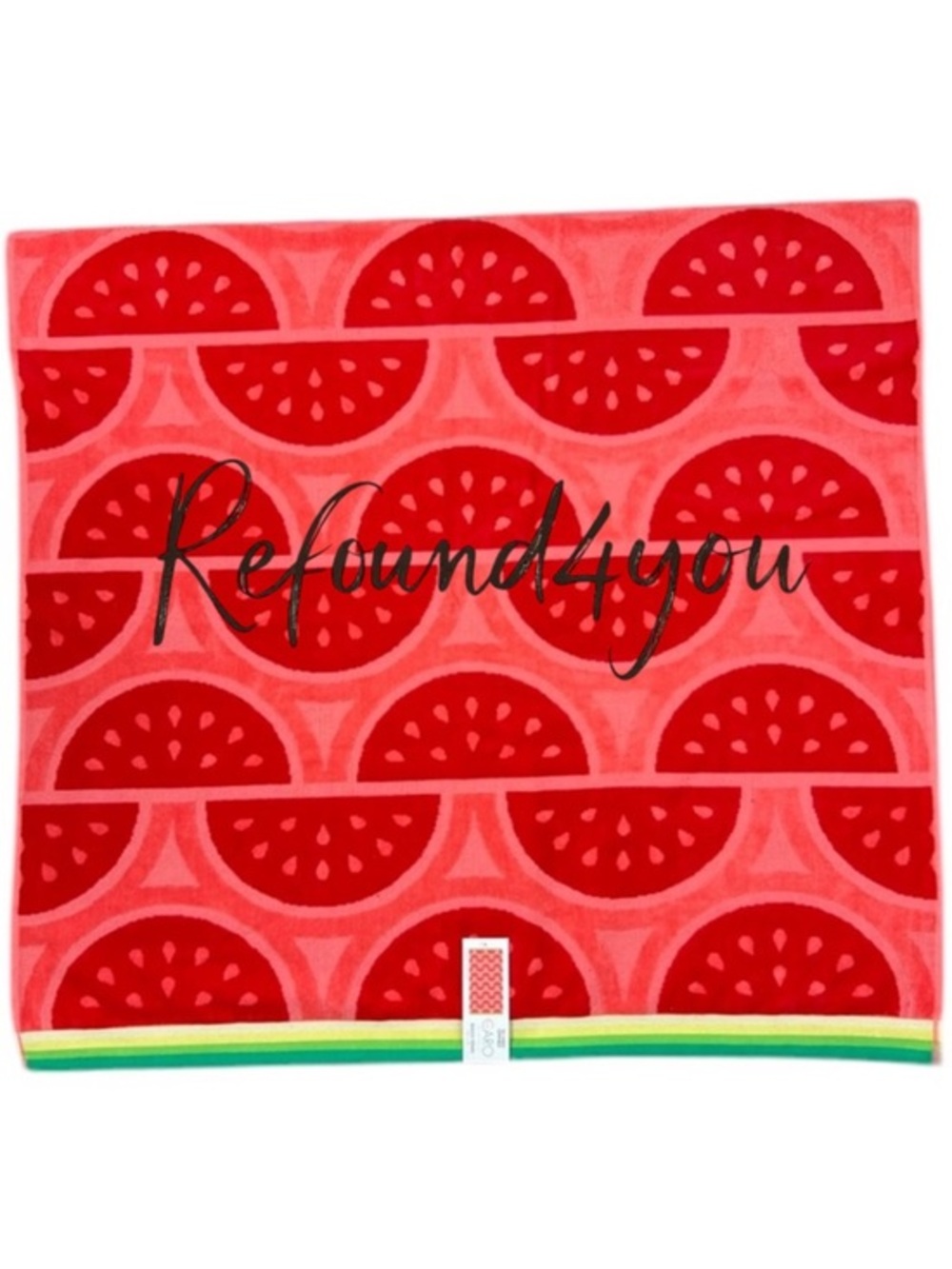 Caro - Watermelon Wedge’ Plush Beach Towel. 36” x 68”. NWT. Firm!